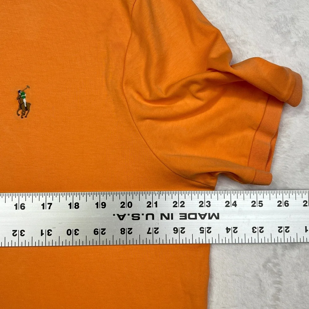 Polo Ralph Lauren Polo Mens XL Orange Pima Soft Touch Short Sleeve Pony Logo